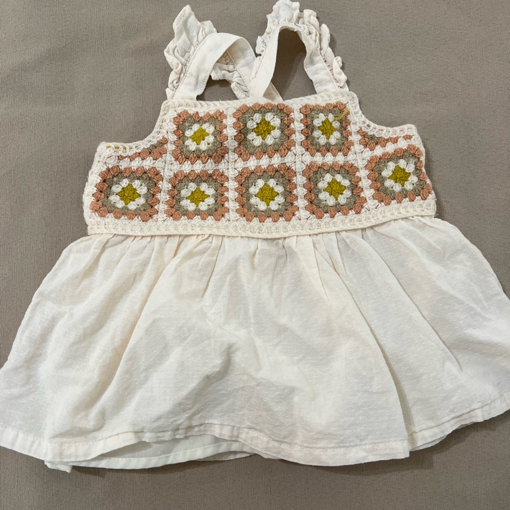 Haute Hippie Kids boho crochet tank  Sz 24M